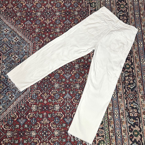 Agolde 90's Crop Mid Rise Loose Straight White - Size 25 - Picture 4 of 9